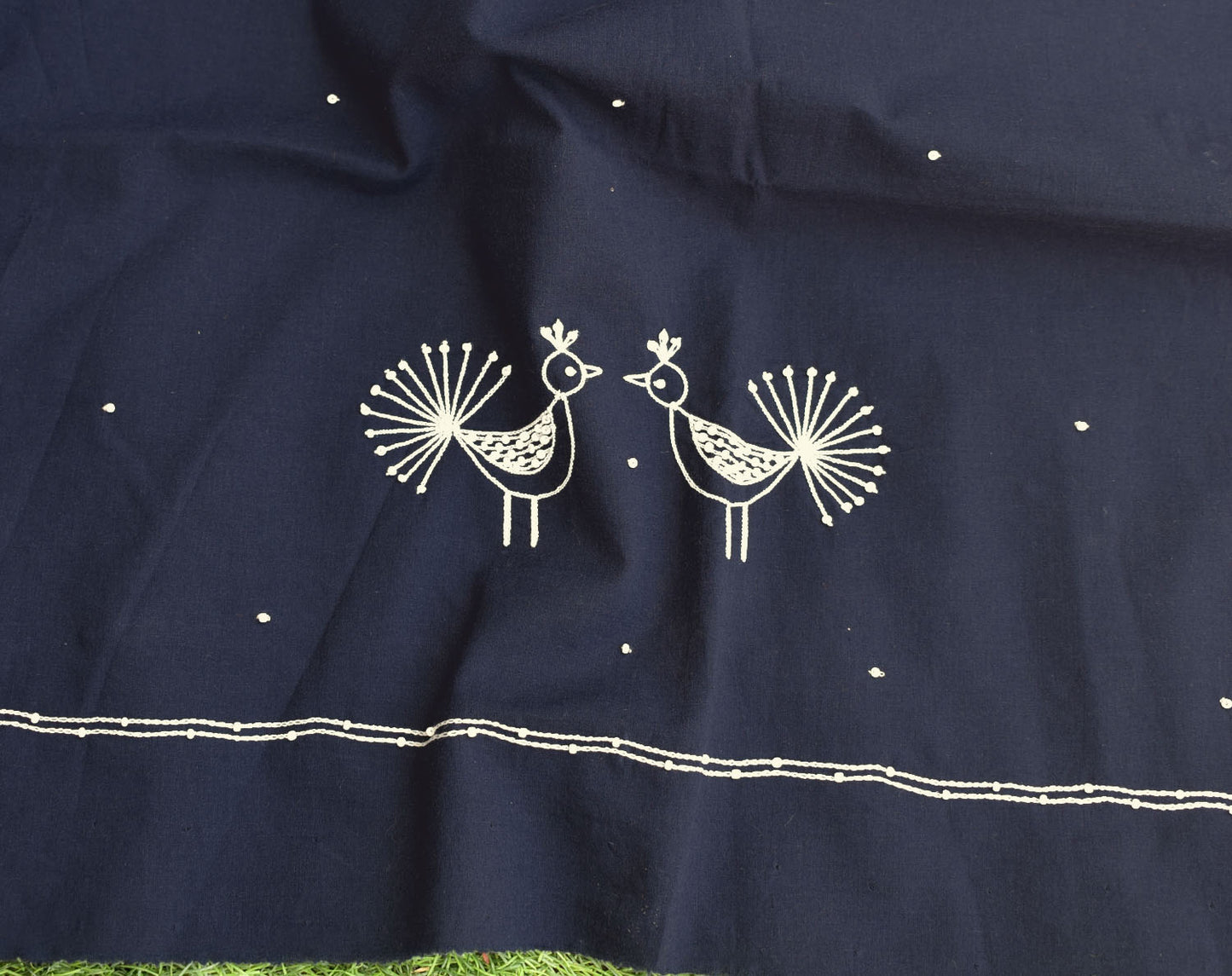 Hand embroidered cotton blouse Fabric