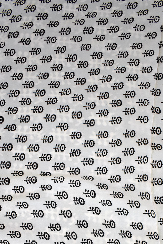 Bagh Hand Block Printed unstitched Mulburry silk cotton suit fabric