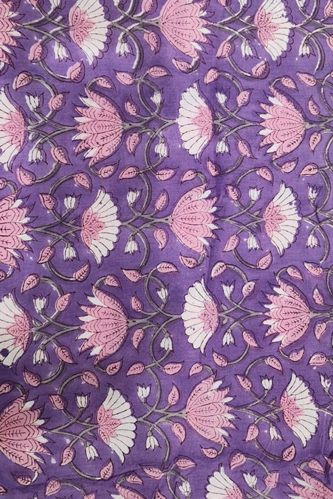 Manjri ( मंजरी) - 5 mtr cut for Co-ord Sets / Suits - Hand Block Printed Running Soft Cotton Fabric