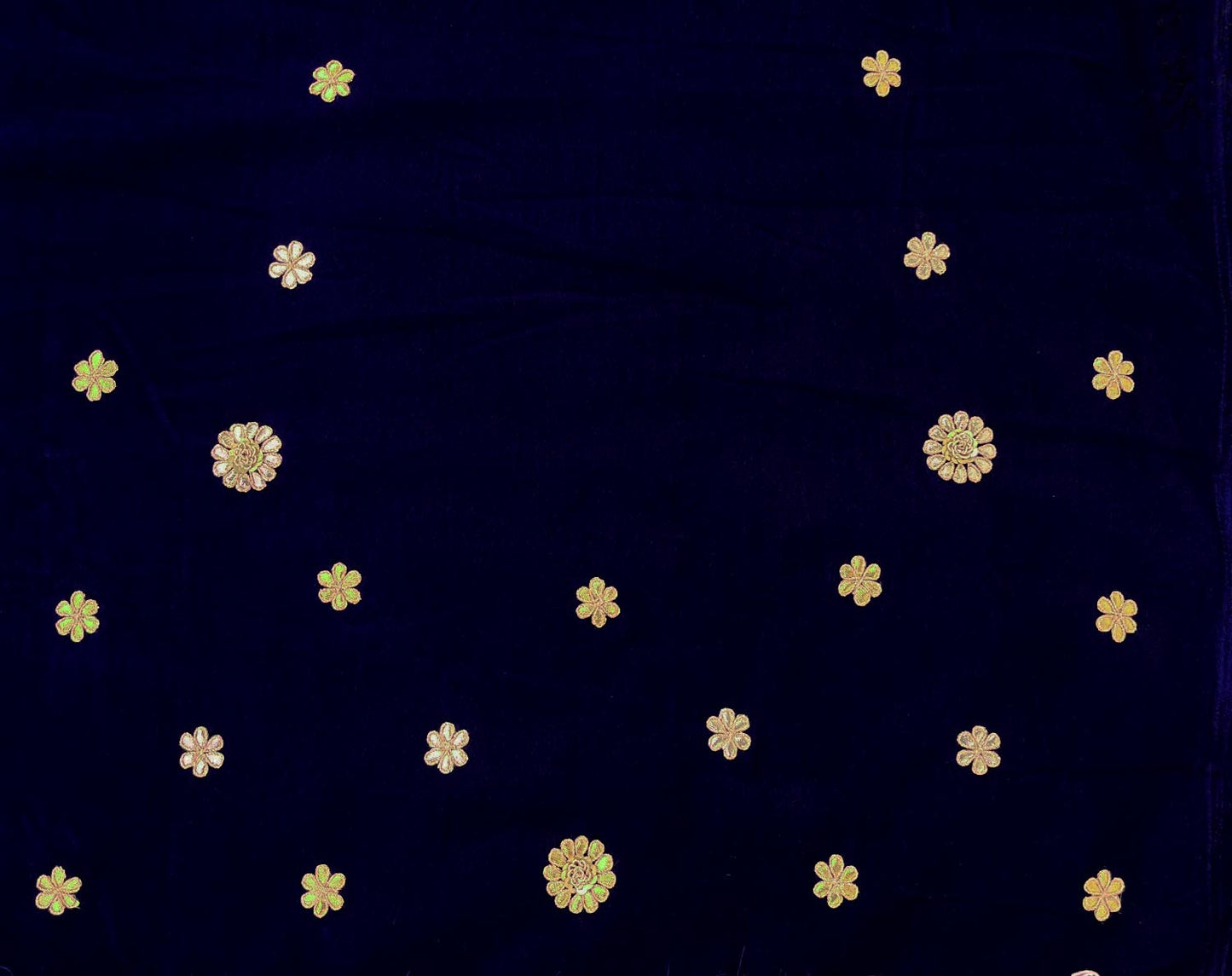 Velvet Fabric with Hand Gota pattiwork , Pearl, Zardozi  Embroidery