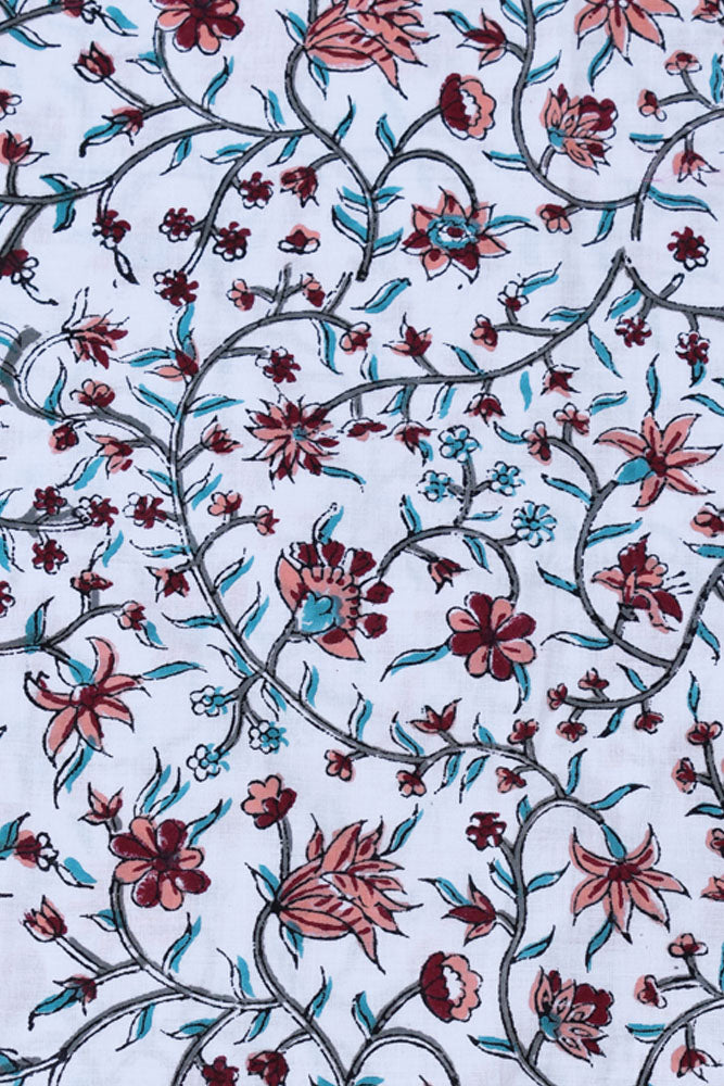 Block Printed Cotton Cut Fabric