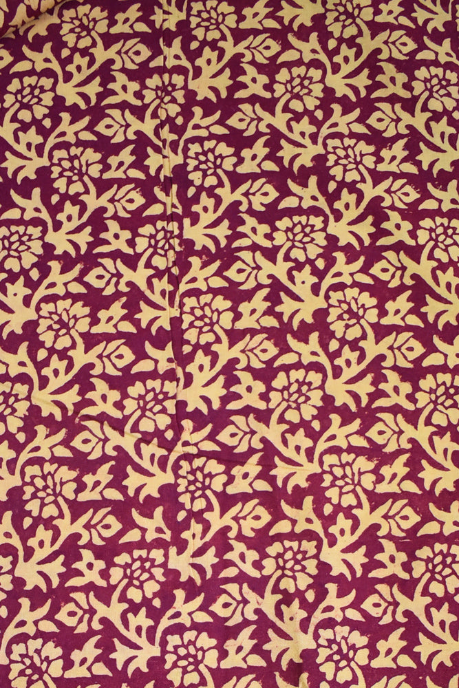 Bagh Hand Block Printed unstitched 3 pc Cotton suit fabric from MP