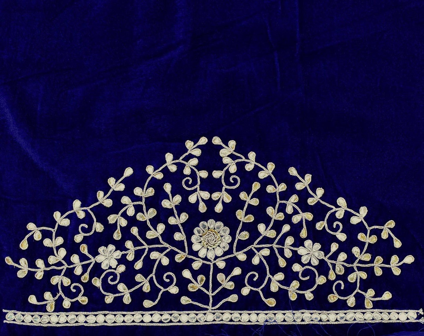 Velvet Fabric with Hand Gota pattiwork , Pearl, Zardozi Embroidery