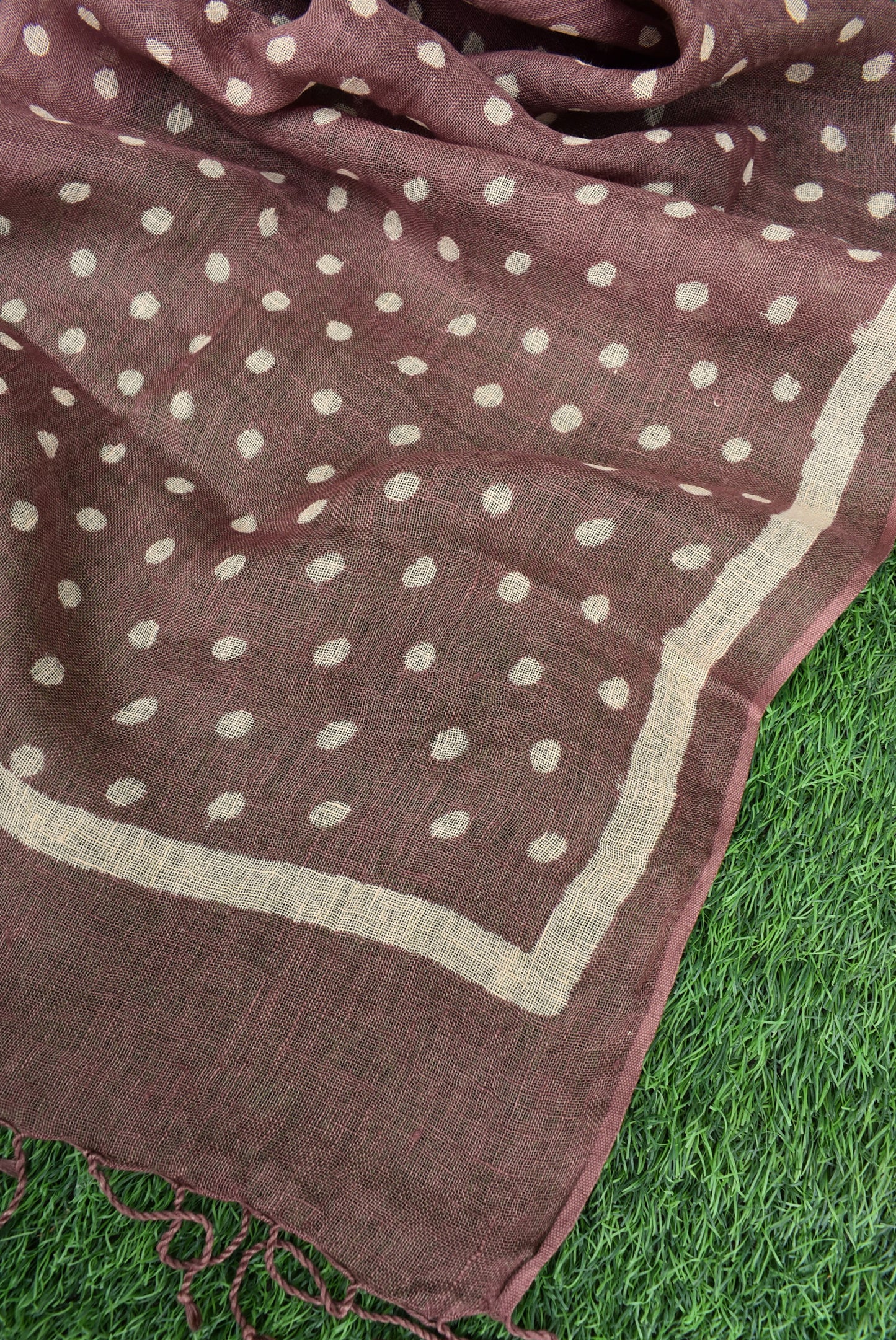 Elegant Hand Block Printed Pure Linen dupatta
