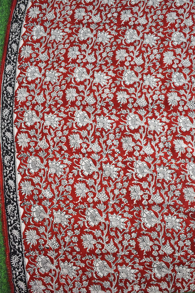 Beautiful Modal Silk Bagru Hand Block Print Fabric