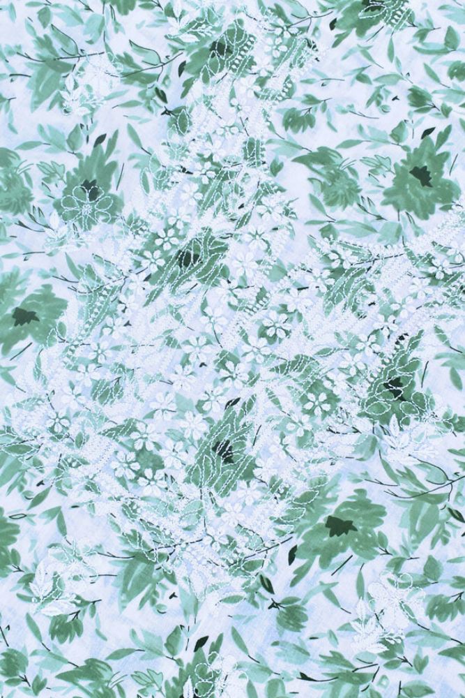Beautiful Hand Embroidered Lucknow Chikankari Work Cotton Fabric( kurta fabric only)