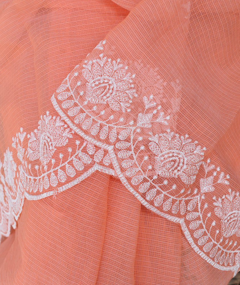 Elegant Faux Kota Saree with embroidery
