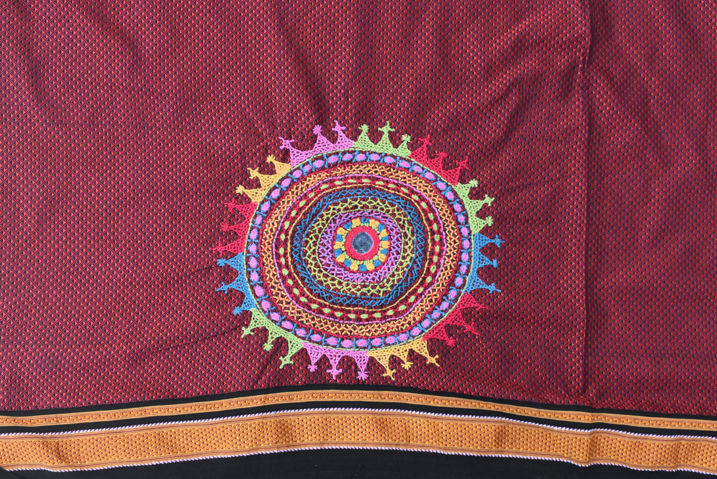 Khunn Blouse fabric with Hand Lambani Embroidery