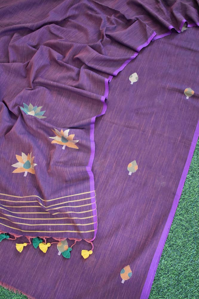 Kalakriti : Beautiful Hand Woven Soft Cotton Jamdani Kurta Fabric & Dupatta set
