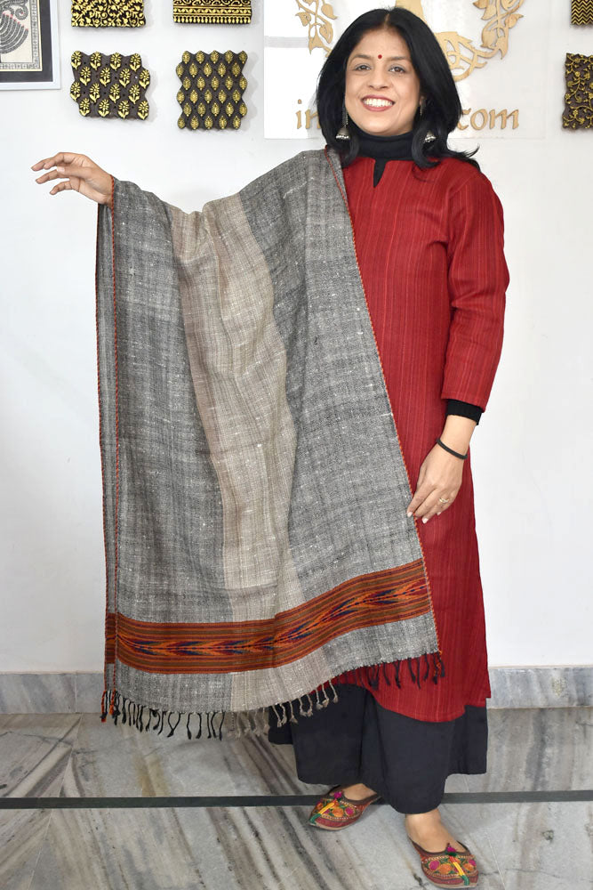 Elegant & Soft, Versatile Handwoven Himalayan Pure Wool Stole / Shawl