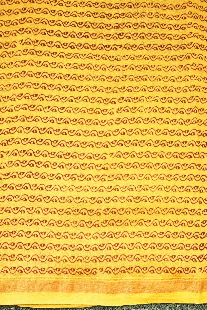 Classic Bagh Hand Block Printed unstitched 3 pcs Chanderi suit fabric