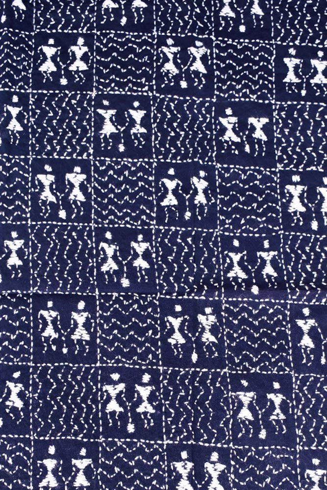 Cotton Blouse fabric with Hand Kantha work