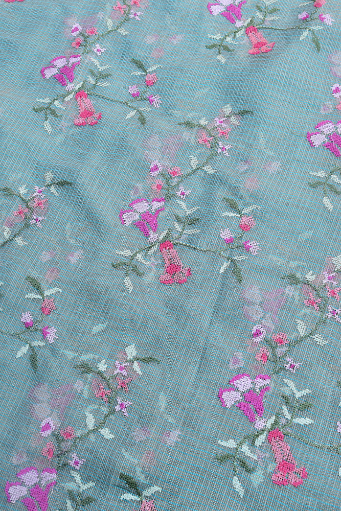 Elegant Kota Tissue dupatta with All over Cross Stitch Embroidery