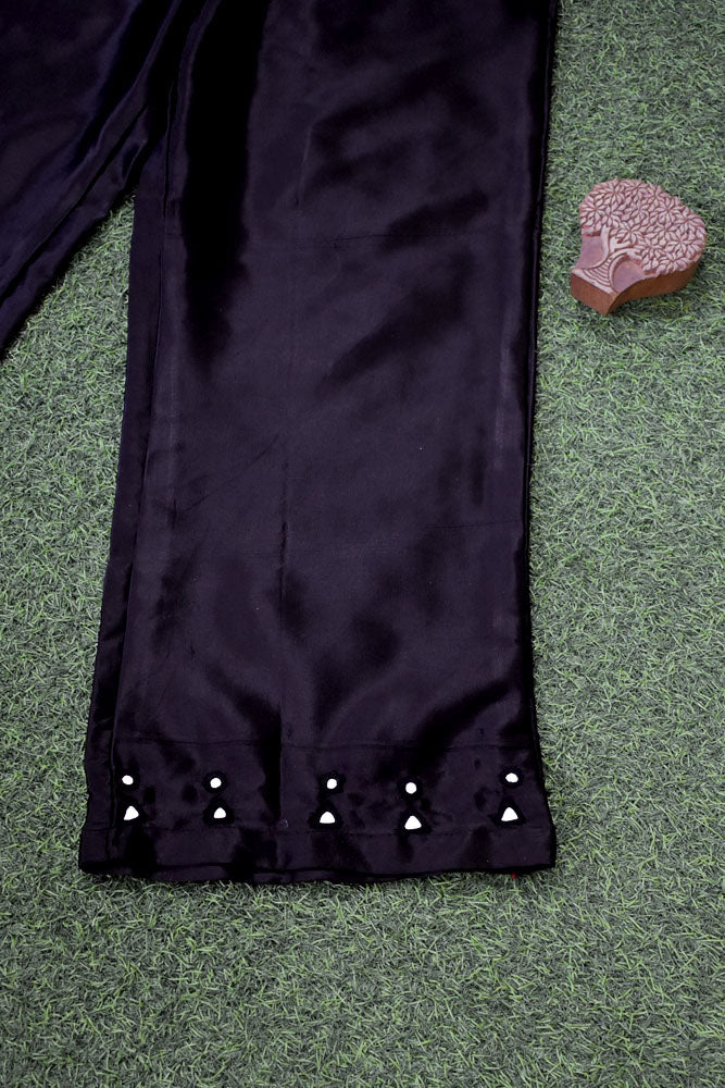 Elegant Mashru Pant With Kutch Mirror Work Size - 38 - 48