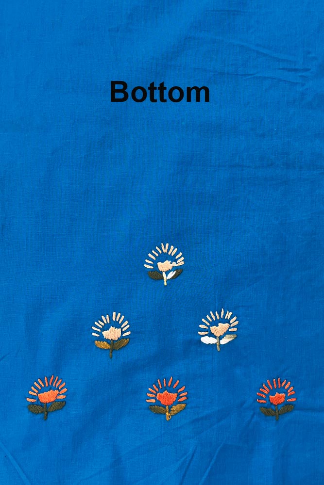 Elegant Hand Embroidered cotton unstitched suit fabric