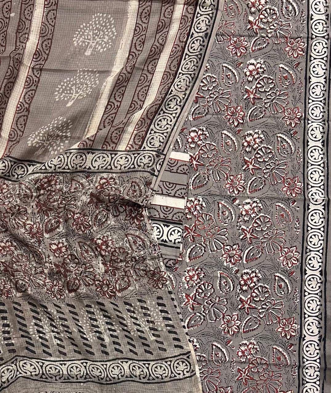 Beautiful Vanaspathi Ajrakh Pure cotton suit with Kota Doria dupatta