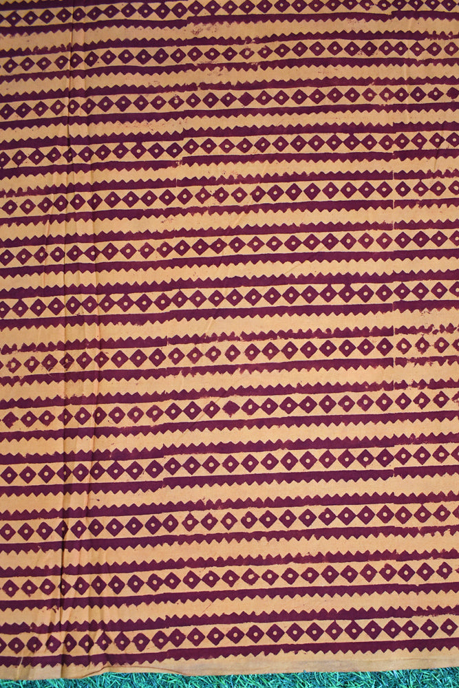 Bagh Hand Block Printed unstitched 3 pc Cotton suit fabric from MP