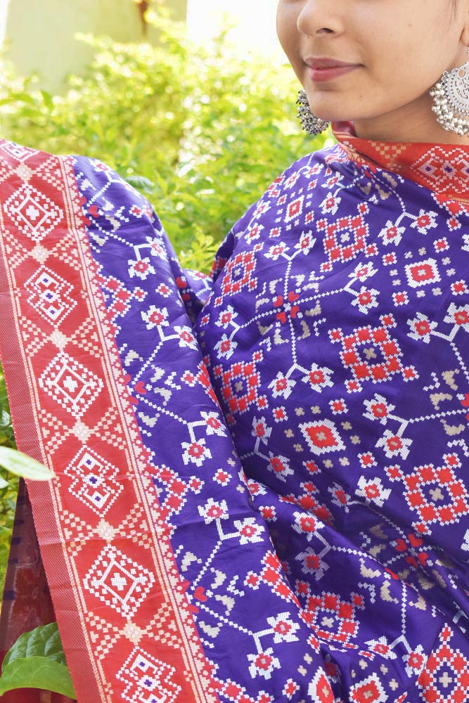 Beautiful Banarasi Dupatta with Patola Inspired patterns