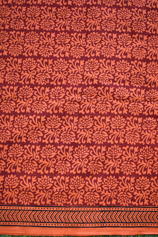 Bagh Hand Block Printed unstitched 3 pc Cotton suit fabric from MP