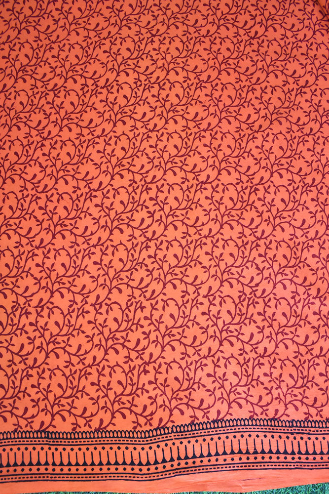 Classic Bagh Block Printed unstitched suit fabric with Kota Doria dupatta