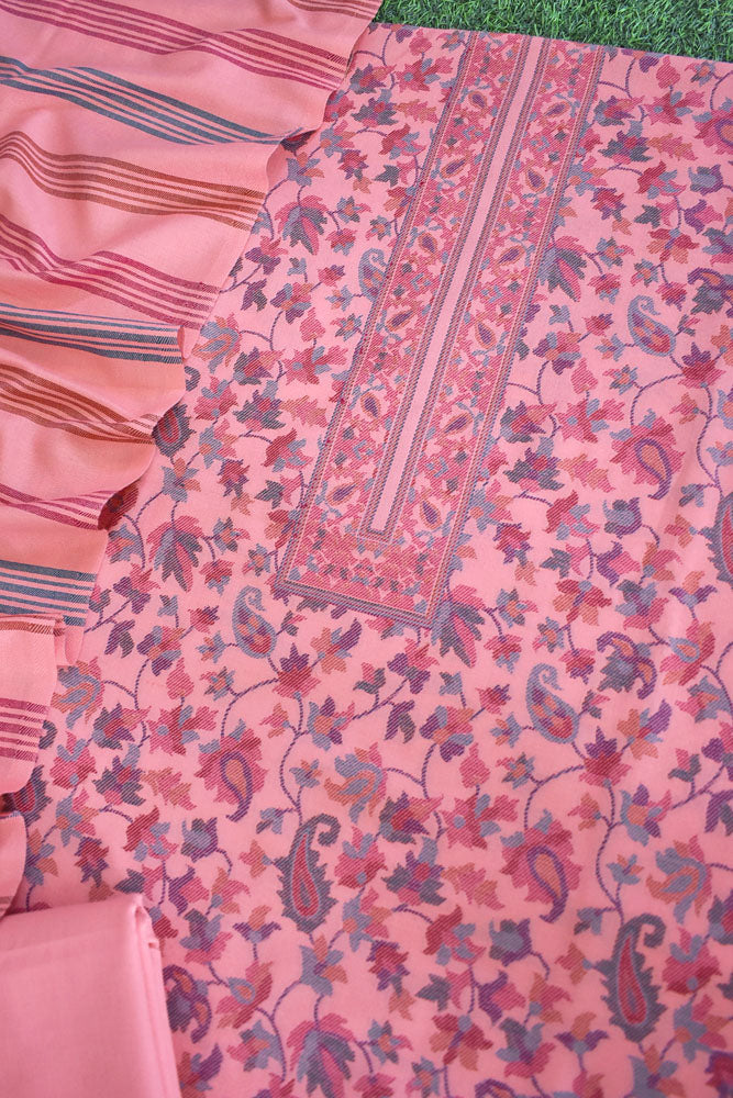 Beautiful Woolen Suit fabric with Woven patterns