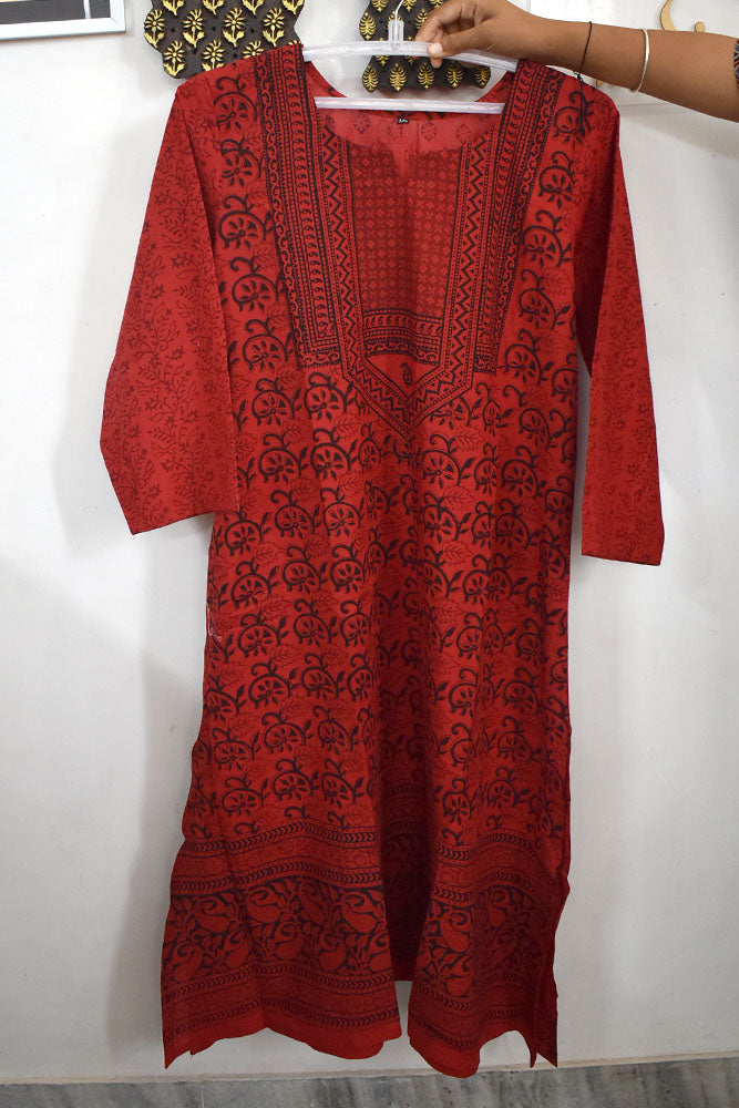 Beautiful Hand Block Printed Bagh cotton Short Kurta - 44
