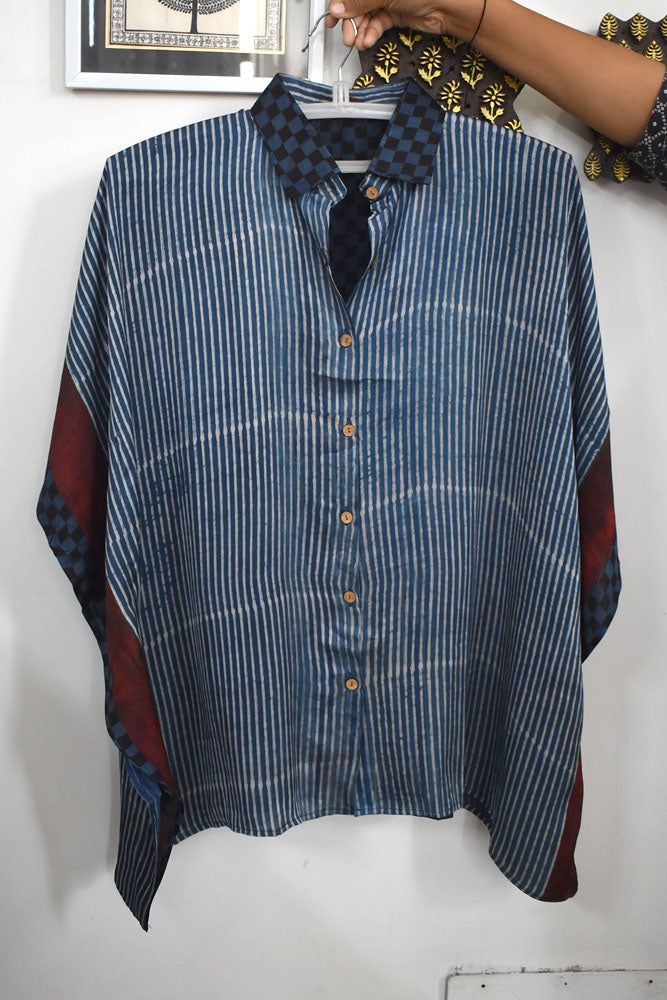 Beautiful Ajrakh Modal Silk Kaftan - 38 - 44