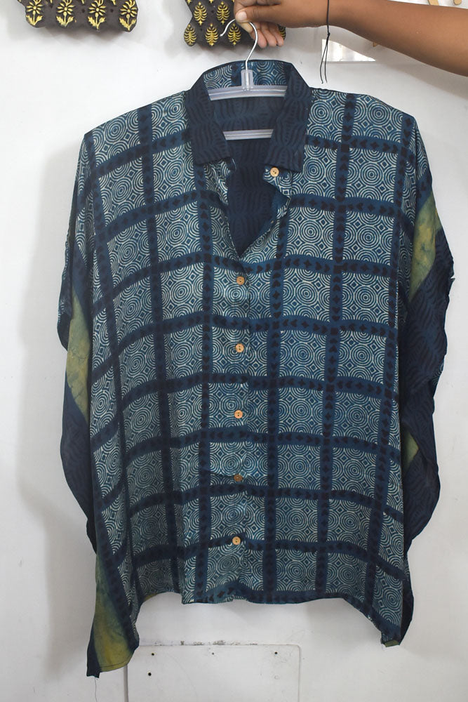 Beautiful Ajrakh Modal Silk Kaftan - 38 - 44