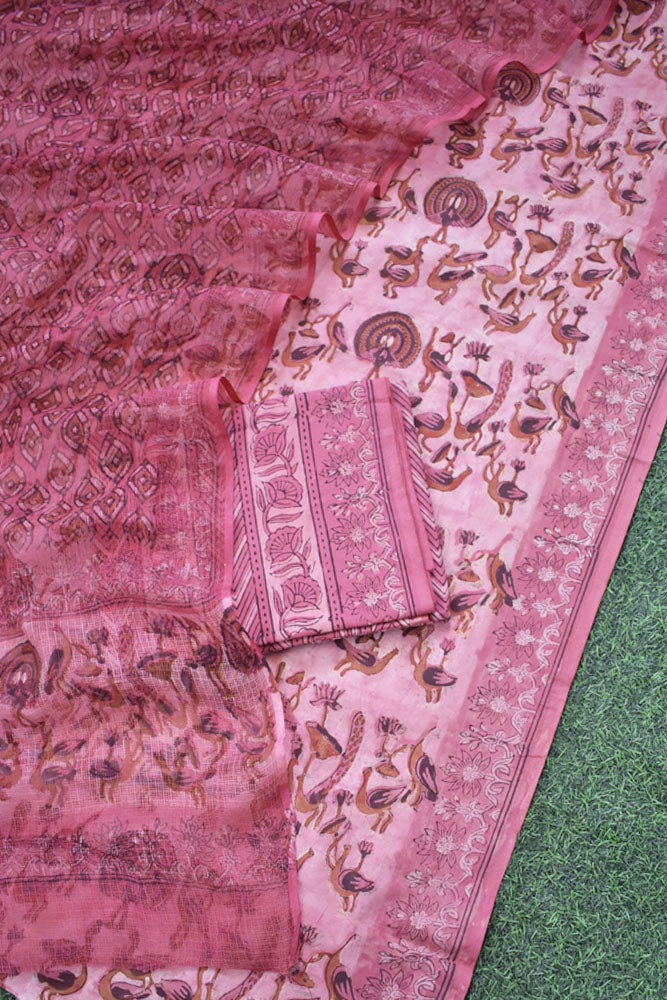 Beautiful Vanaspathi Ajrakh Pure cotton suit with Kota Doria dupatta