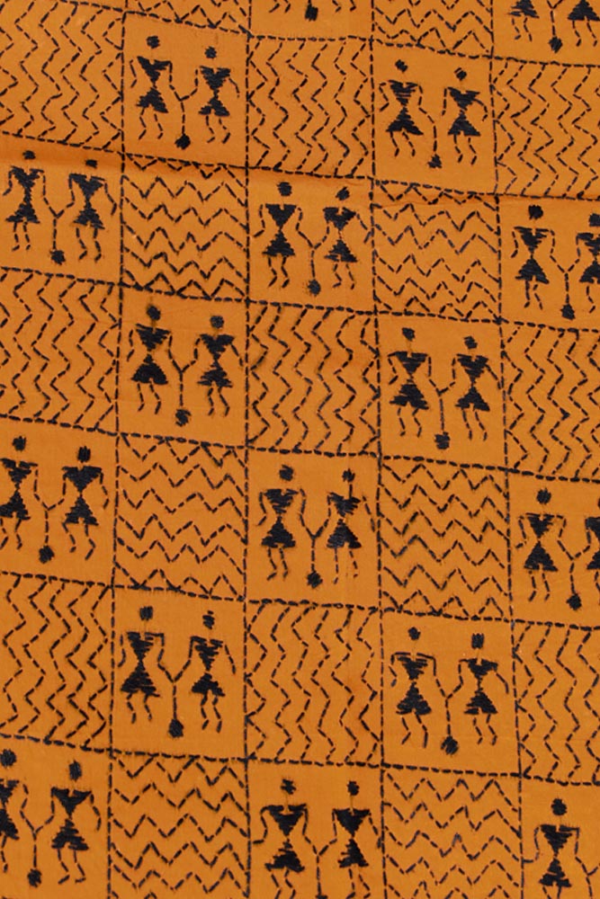 Cotton Blouse fabric with Hand Kantha work