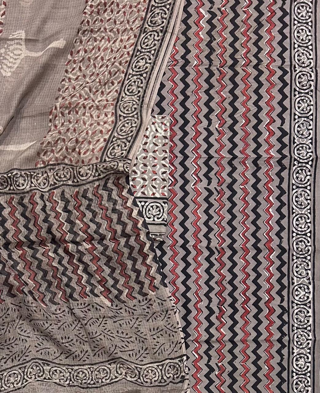 Beautiful Vanaspathi Ajrakh Pure cotton suit with Kota Doria dupatta