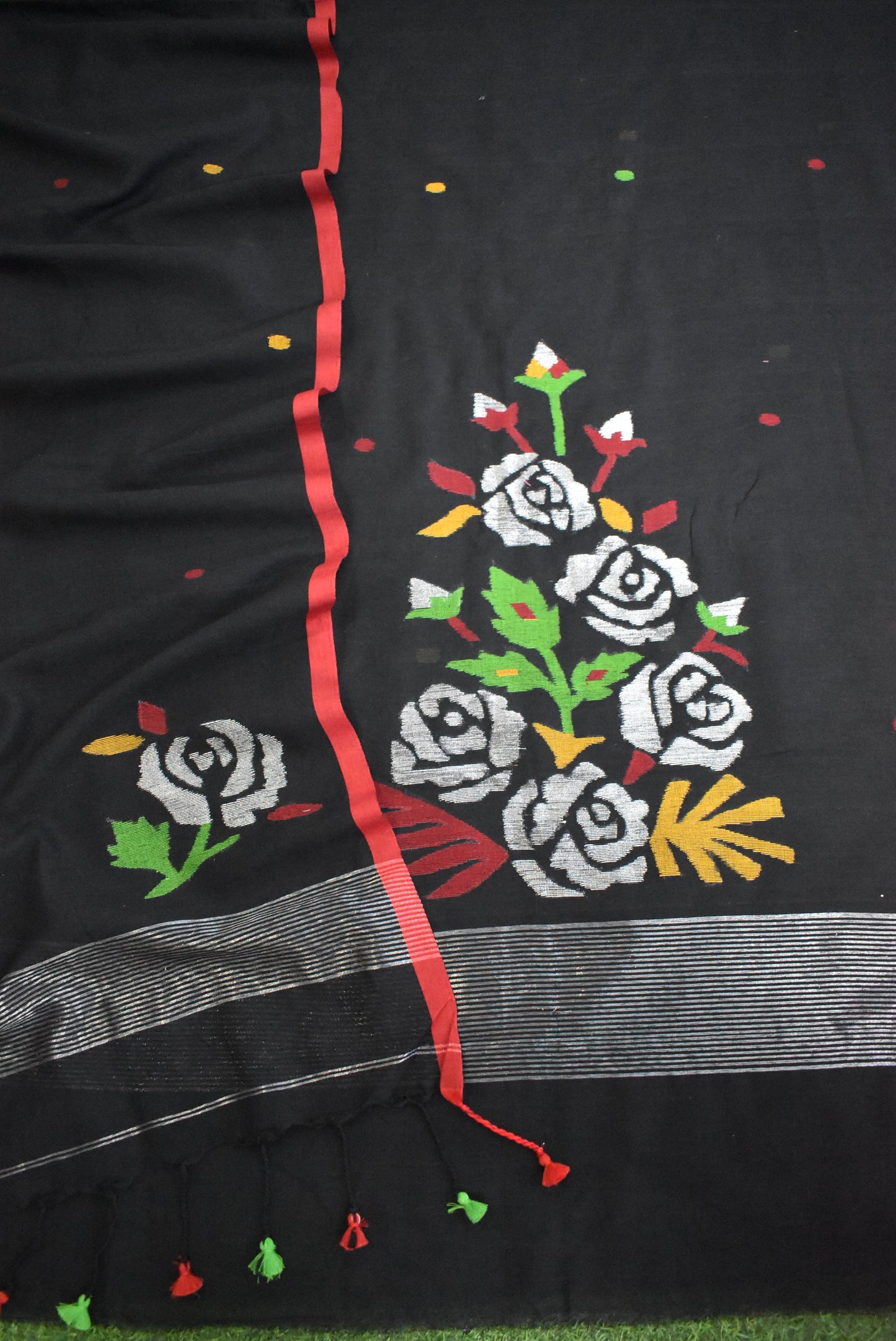 Kalakriti : Beautiful Hand Woven Soft Cotton Needle Jamdani Kurta Fabric & Dupatta set