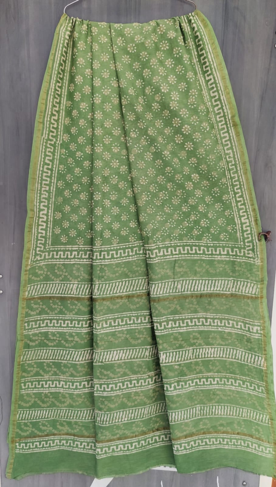Beautiful Hand Block Printed Chanderi Silk Cotton Saree