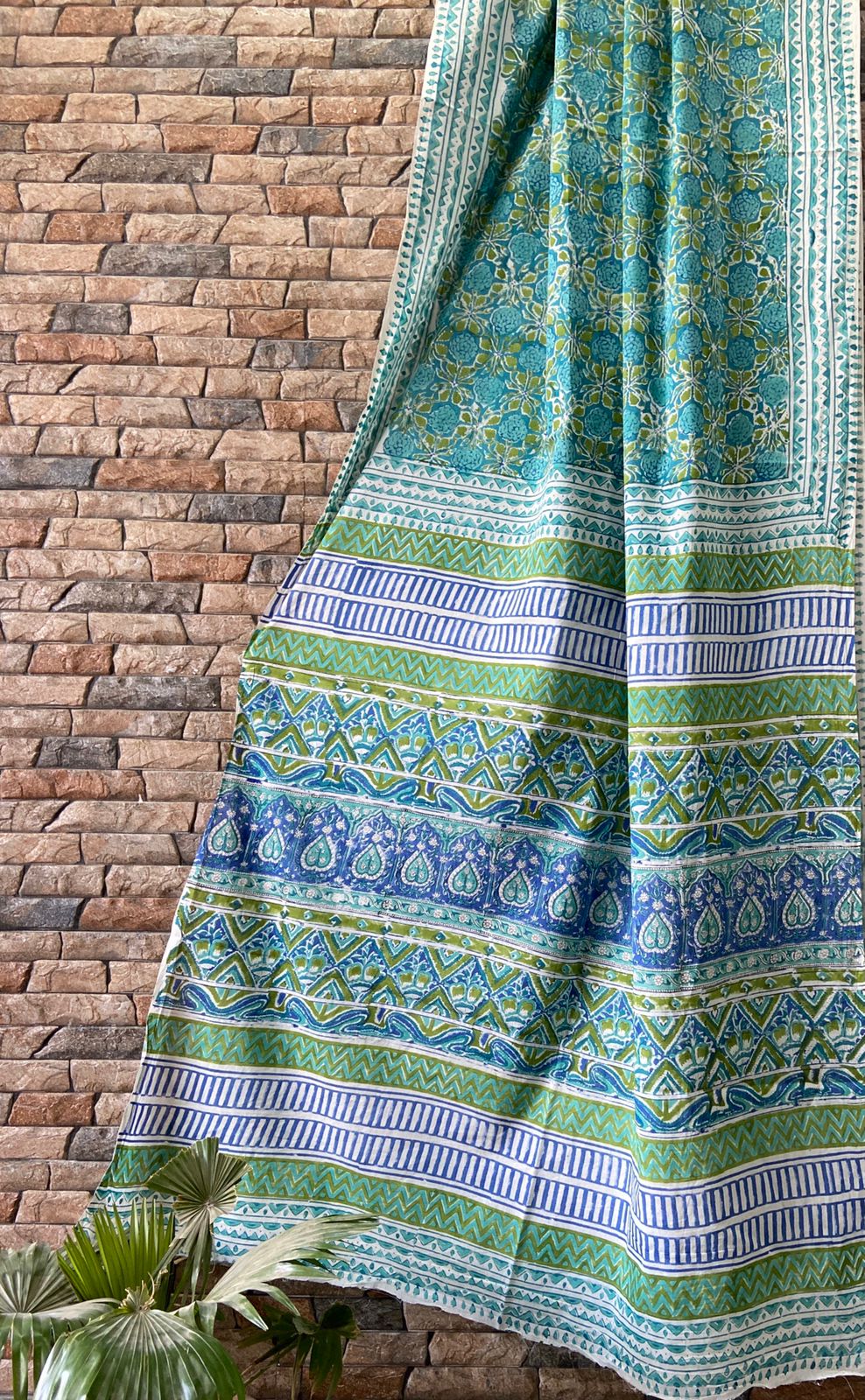 Beautiful Sanganer Hand Block Print Soft Cotton Saree