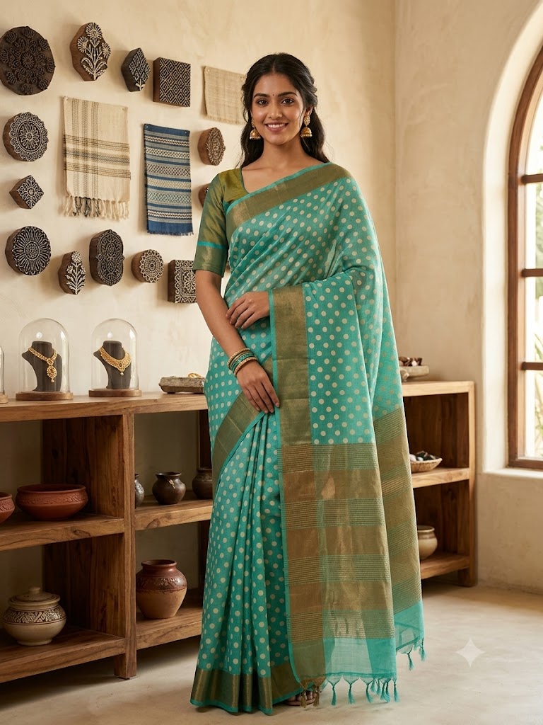 Beautiful Tussar Silk Saree