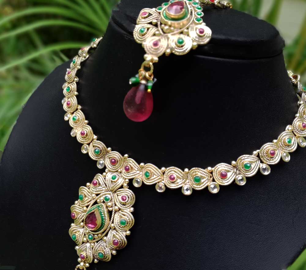 Designer Polki Necklace Set