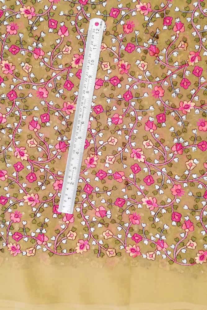 Georgette Kurta Fabric with embroidery