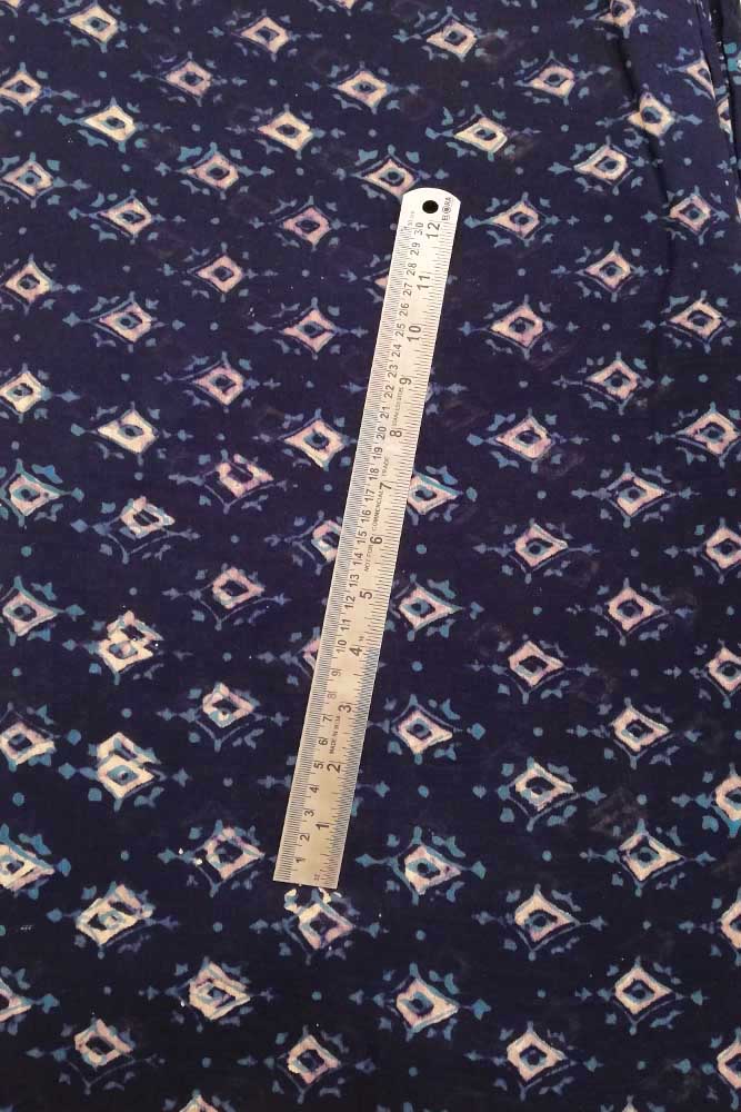 Rapid Hand Block Printed Chanderi Cotton Running Fabric