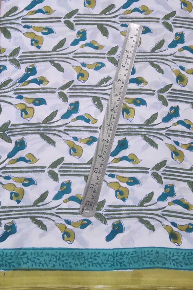 Hand Block Printed Running Cotton Fabric
