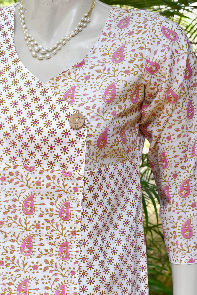 Hand Block Printed Cotton Kurta - size 36