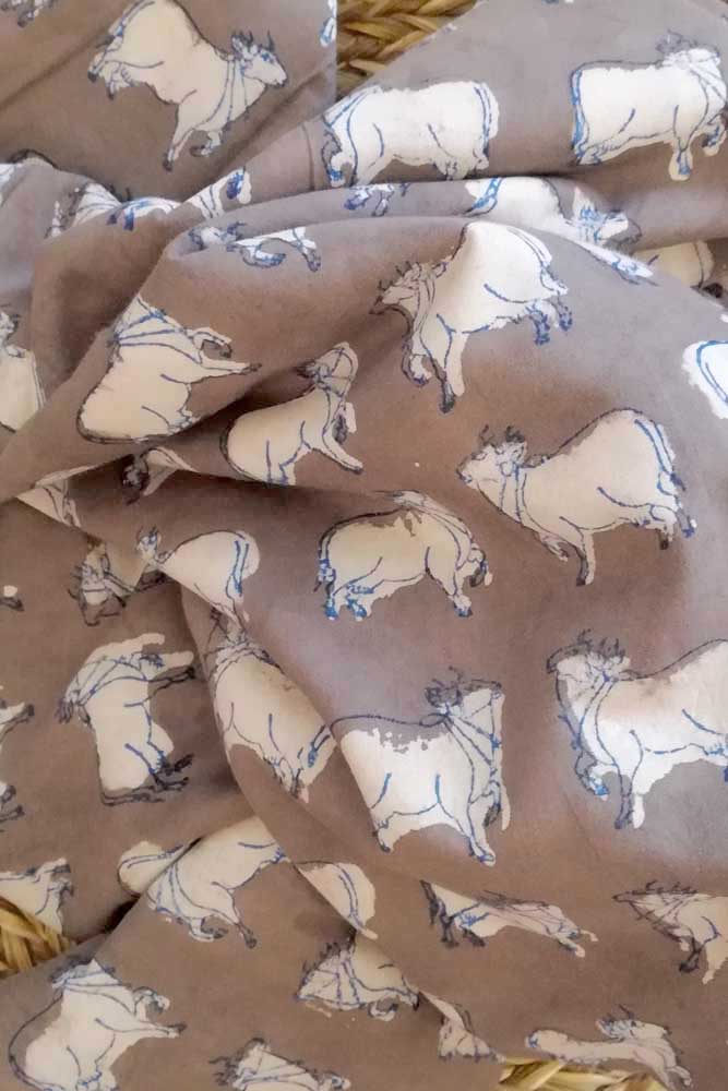 Block Printed Cotton blouse/ Cut Fabric