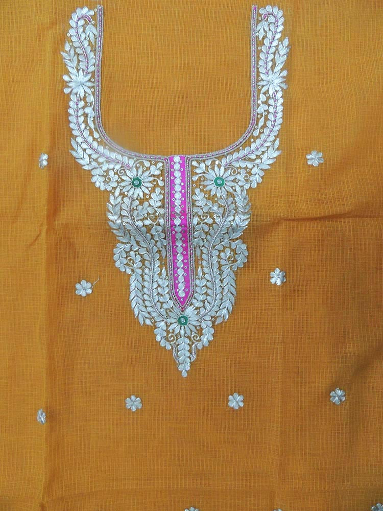 Kota Cotton Kurta with Hand done Gota Patti Work