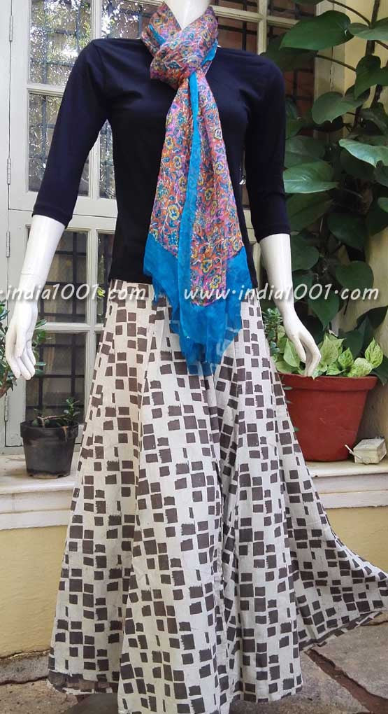 Kalidaar Cotton Block Printed Palazzo