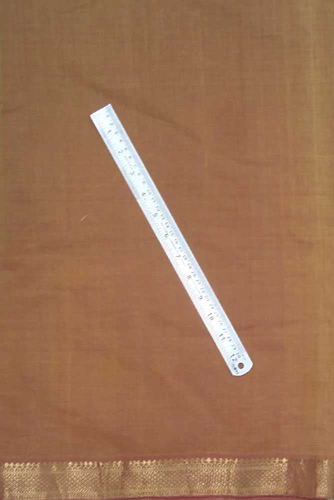 Fine Woven Mangalgiri cotton fabric with Nizam border