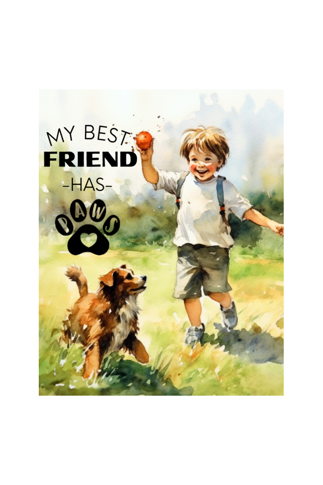 My Best Friend has Paws - Womens T-Shirt