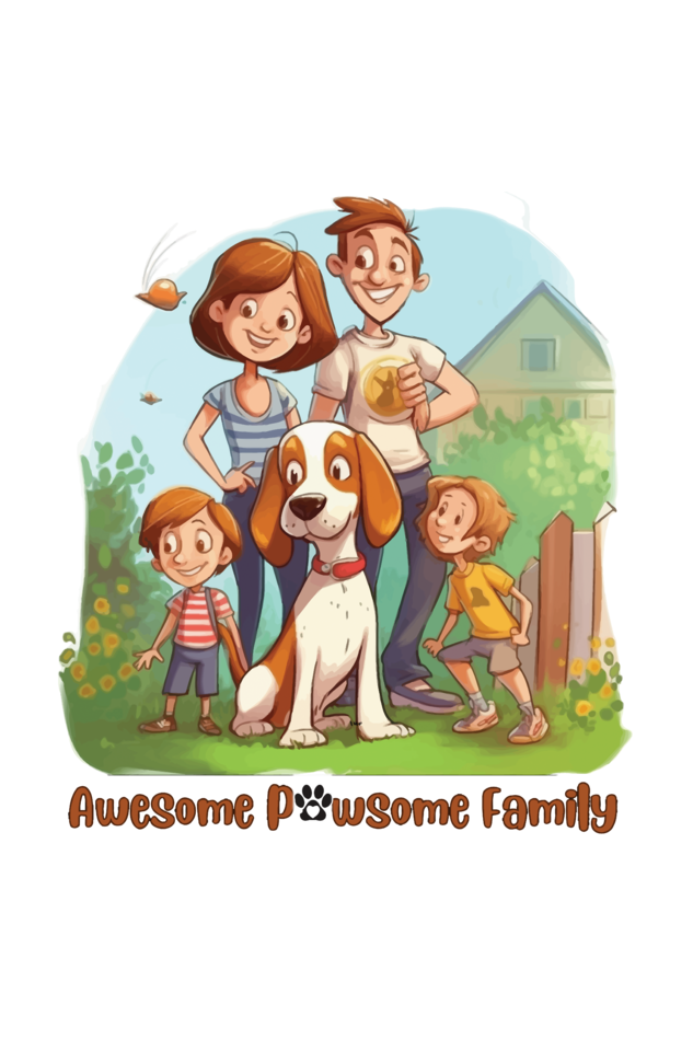 Awesome Pawsome Family - Womens T-Shirt