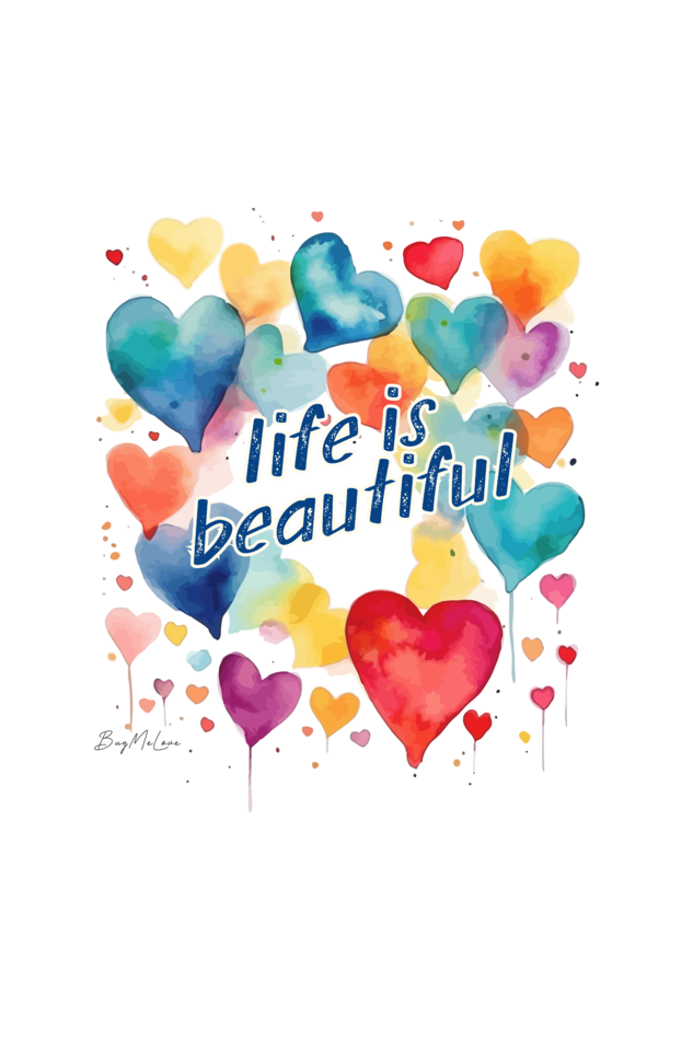 Life is Beautiful - Floral Womens T-Shirt