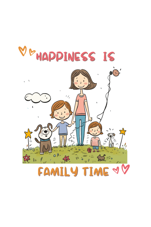 Happiness means family time - Unisex T-shirt