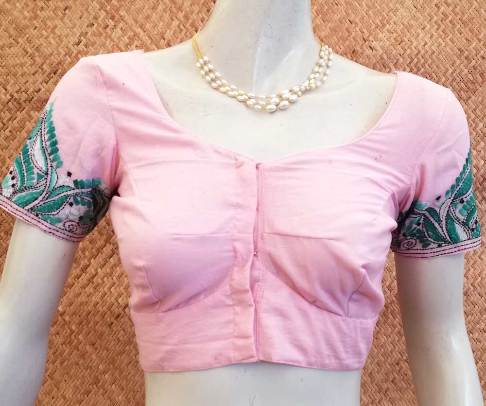 Hand Embroidered Kantha  Blouse,  Size -  36