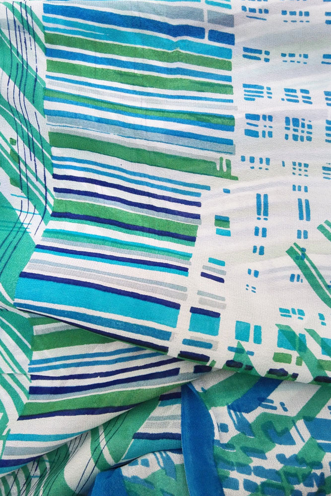 Printed Semi crepe fabric